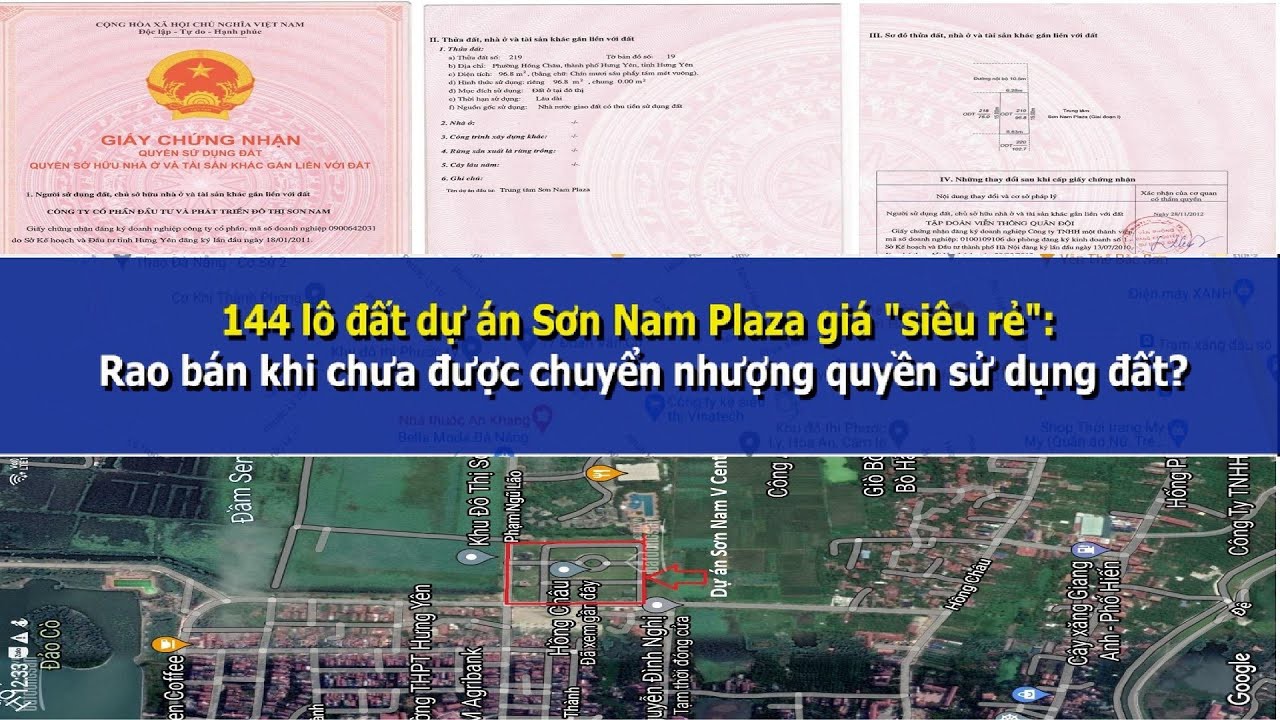 144 lô đất dự án Sơn Nam Plaza giá “siêu rẻ”: Rao bán khi chưa được chuyển nhượng quyền sử dụng đất?