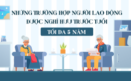 Infographic: Những trường hợp người lao động được nghỉ hưu trước tuổi tối đa 05 năm