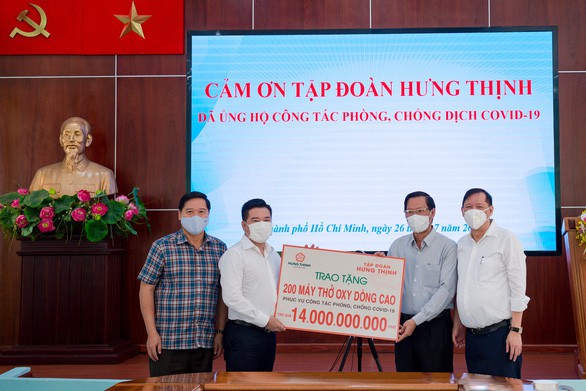 Tập đoàn Hưng Thịnh hỗ trợ khẩn hàng chục tỉ đồng cho TP.HCM chống dịch COVID-19