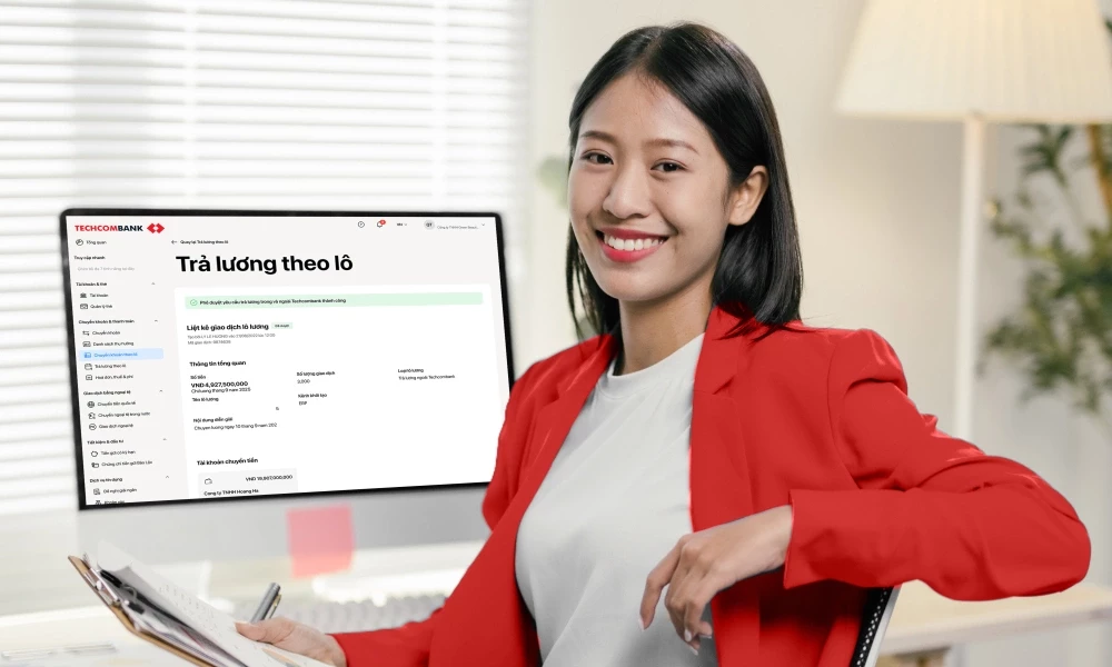 Techcombank cung cấp giải pháp chi lương cho doanh nghiệp SME