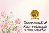LỜI CHÚC MỪNG NGÀY PHỤ NỮ VIỆT NAM 20/10 TỪ HỘI DOANH NGHIỆP NHỎ VÀ VỪA KHU VỰC PHÍA NAM