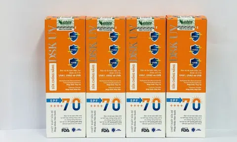 Thu hồi khẩn cấp Sữa chống nắng DSK UV và Nước rửa tay SA.AD 
