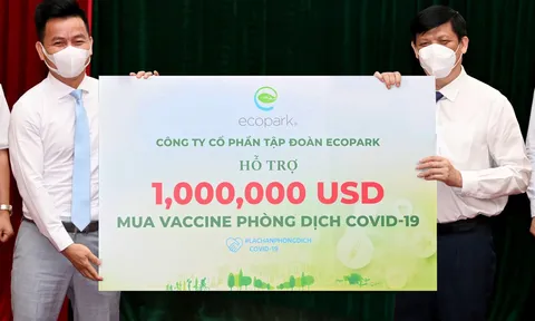 Ecopark trao 1 triệu USD ủng hộ quỹ Vaccine Covid-19 của Chính phủ