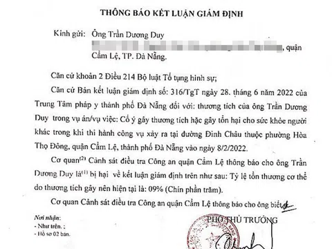 1 người dân tố bị 911 Đà Nẵng đánh vỡ xương mũi