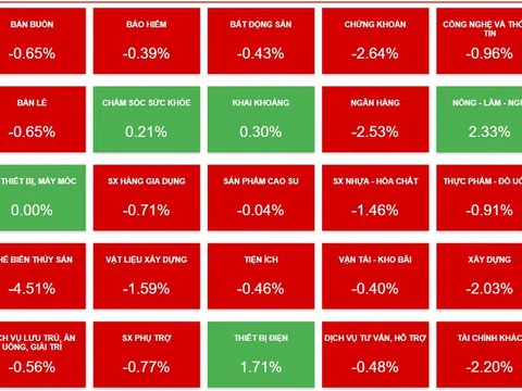 VN-Index lùi sâu 16 điểm, VN30 la liệt mã nằm sàn