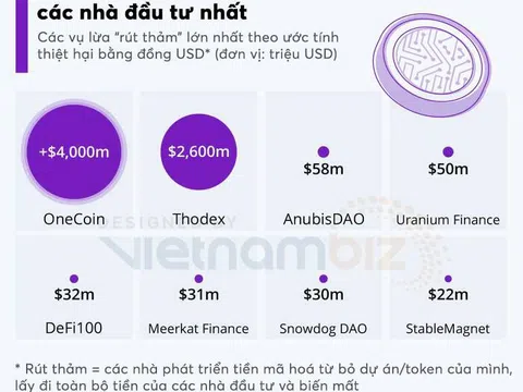 Những dự án lừa đảo tiền số 'cuỗm' đi nhiều tiền của các nhà đầu tư nhất