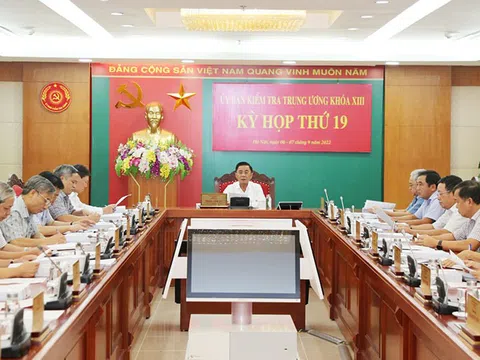 Thông cáo báo chí kỳ họp thứ 19 của Ủy ban Kiểm tra Trung ương
