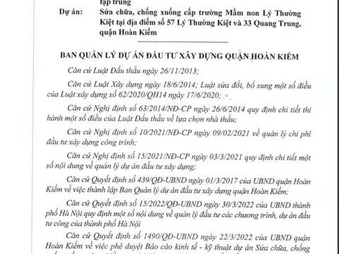 Nhiều trang thiết bị "đội giá" tại BQL Dự án đầu tư xây dựng quận Hoàn Kiếm