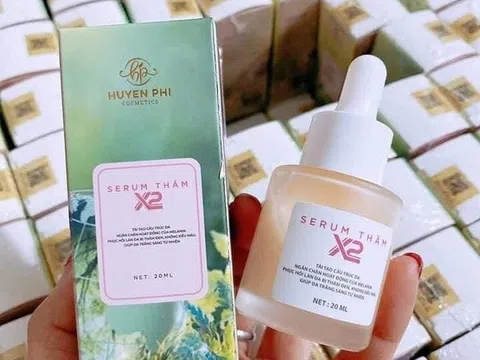 Chứa chất cấm, Serum thâm X2 - Nhãn hàng Huyền Phi Cosmetics bị đình chỉ lưu hành, tiêu huỷ