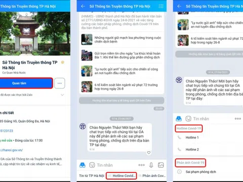 Kênh chính thức phản ánh vi phạm phòng chống Covid-19 của Hà Nội