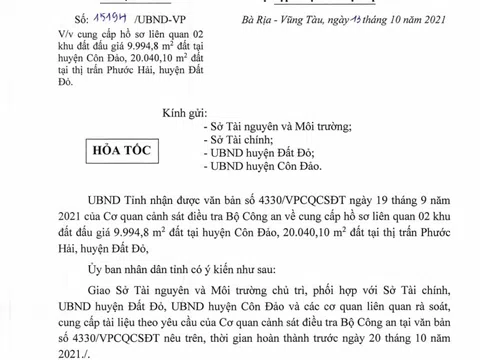 Bộ Công an yêu cầu cung cấp hồ sơ trúng đấu giá đất của con gái ông Trần Quý Thanh