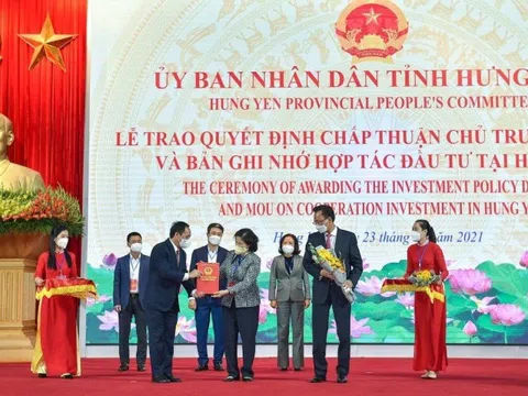 Tỉnh Hưng Yên trao quyết định đầu tư cho dự án "Siêu nhà máy sữa" 4.600 tỷ của Vinamilk và Vilico