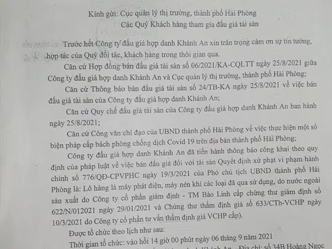 Hải Phòng: Đơn vị đấu giá có dấu hiệu làm trái quy định ?