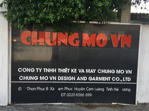 Hải Dương: Phạt gần 120 triệu đồng Công ty TNHH thiết kế và may Chung Mo VN