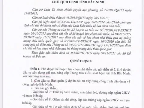 Vì sao những dấu hiệu sai phạm trong đấu thầu của Ban quản lý Dự án đầu tư xây dựng công trình dân dụng và công nghiệp Bắc Ninh chưa được làm rõ?