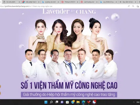 “Bát nháo” trong quảng cáo dịch vụ của Thẩm mỹ viện Lavender By Chang!