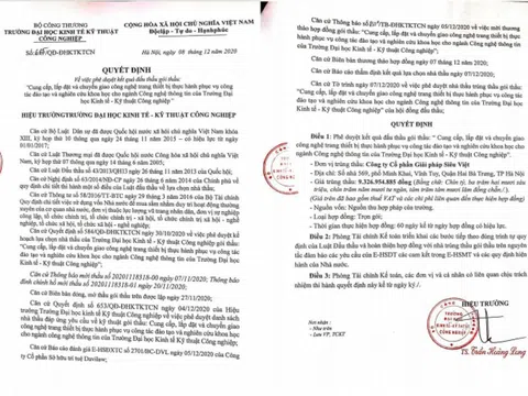 Dấu hiệu đội giá ở gói thầu chục tỷ đồng tại trường ĐH Kinh tế Kỹ thuật Công nghiệp