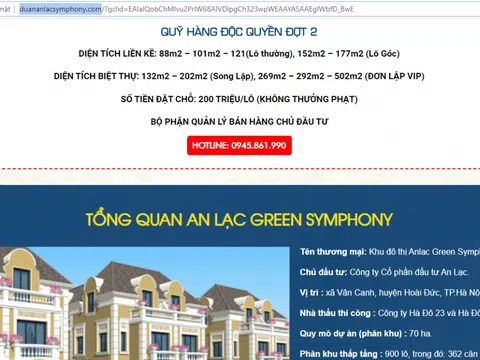 Vừa bị phạt 40 triệu đồng do xây dựng không phép, dự án An Lạc Green Symphony vẫn tiếp tục bán “lúa non”?