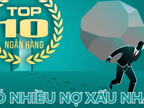 10 ngân hàng có nhiều nợ xấu nhất cuối quý I/2021