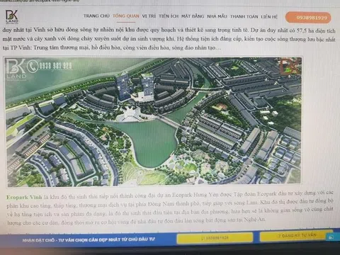 Nghệ An: Vẽ dự án 'ma' rao bán tràn lan trên các trang mạng
