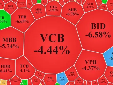 Bán tháo cổ phiếu ngân hàng, VN-Index bốc hơi gần 30 điểm