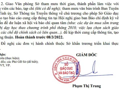 Kon Tum: Nghi vấn gói thầu bị “đội giá”, Sở Giáo dục yêu cầu rà soát để báo cáo