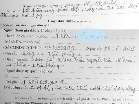 Hải Phòng: Đơn vị đấu giá có dấu hiệu làm trái quy định ?