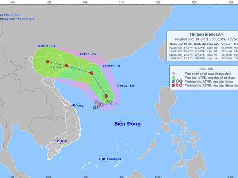 Tin bão khẩn cấp, bão số 2 (bão Mulan) gây gió giật cấp 10