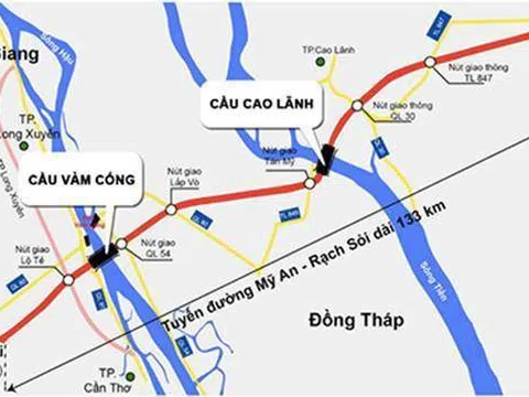 Tăng hơn 1.400 tỷ đồng đầu tư cao tốc Mỹ An - Cao Lãnh