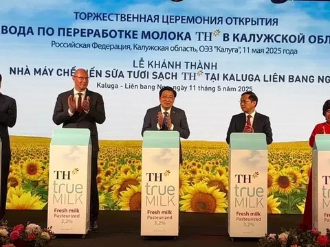 Tổng Bí thư Tô Lâm dự lễ khánh thành nhà máy sữa công suất lớn của TH tại Liên bang Nga