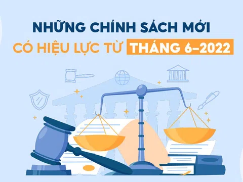 Nhiều chính sách mới có hiệu lực từ cuối tháng 6/2022