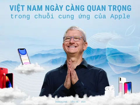 Việt Nam ngày càng quan trọng trong chuỗi cung ứng của Apple