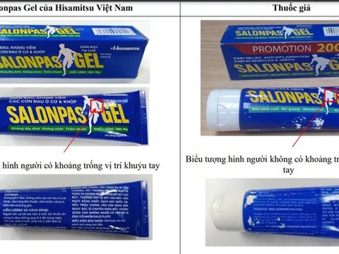 Cục quản lý Dược cảnh báo về thuốc Salonpas Gel giả