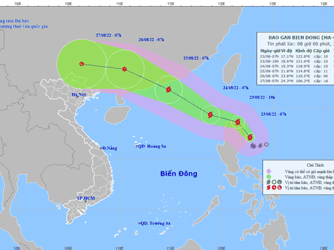 Biển động rất mạnh do ảnh hưởng bão Ma-on khi vào Biển Đông