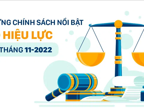 Infographics: Những chính sách nổi bật, có hiệu lực từ tháng 11/2022