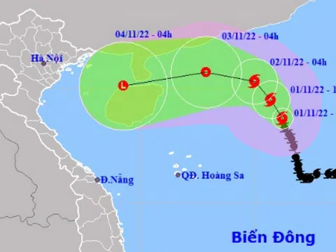 Bão số 7 cách quần đảo Hoàng Sa khoảng 570km, giật cấp 13