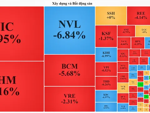 Cổ phiếu bất động sản bị bán tháo, VN-Index rơi về dưới ngưỡng 975 điểm