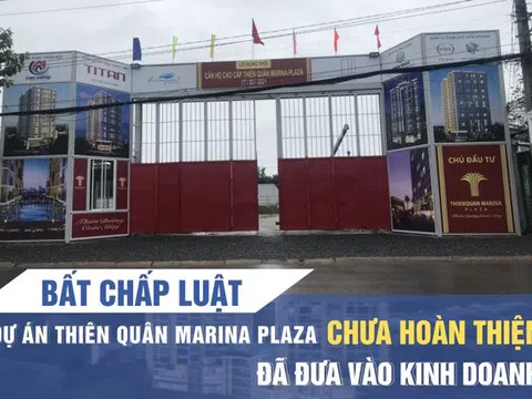 Dự án Thiên Quân Marina Plaza có dấu hiệu huy động vốn khi chưa hoàn thiện móng