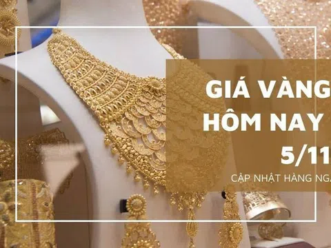 Giá vàng hôm nay 5/11: Vàng SJC tăng không quá 400.000 đồng/lượng trong phiên cuối tuần