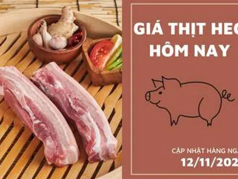 Giá thịt heo hôm nay 12/11: Ba rọi heo chững giá, đạt mức 115.000 đồng/kg