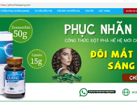 Cảnh báo sản phẩm Phục Nhãn Quang quảng cáo gây hiểu lầm như thuốc chữa bệnh