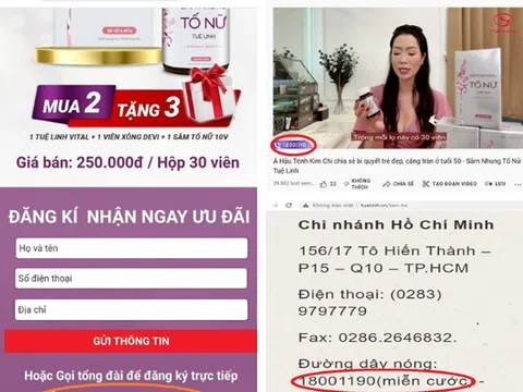 Sâm nhung tố nữ Tuệ Linh “nổ” về công dụng, lừa dối người tiêu dùng ?