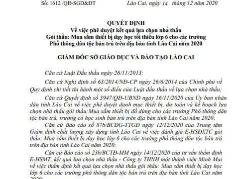 Sở Giáo dục và Đào tạo Lào Cai: Nhà thầu “quen mặt” liên tiếp trúng thầu, tỉ lệ tiết kiệm “siêu nhỏ”