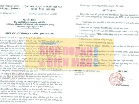 Sở GD&ĐT tỉnh Cao Bằng: Nghi vấn đội giá thiết bị ở gói thầu nhiều tỷ đồng